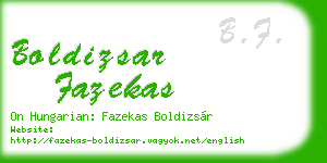 boldizsar fazekas business card
